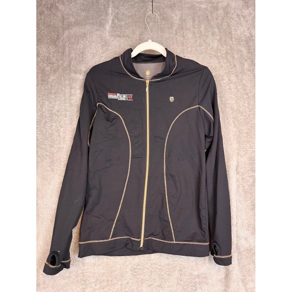 K Swiss Urbanathlon Festival Black Zip Up Athletic Jacket Men's L